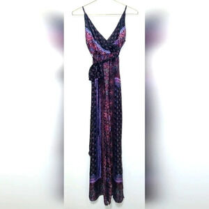 FREE PEOPLE CABBAGE ROSE SILKY SATIN JUMPSUIT.